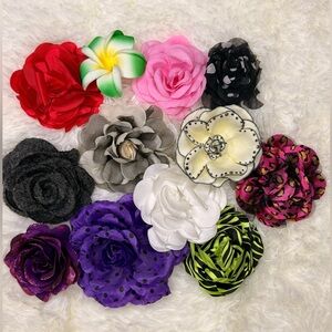 Floral Hair Accessories Set - Multicolor